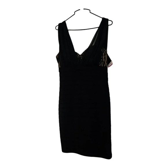 Scarlett Nite Ladies Beautiful Floral Black Lace Cocktail Dress -Size 8 NWT - Picture 1 of 15